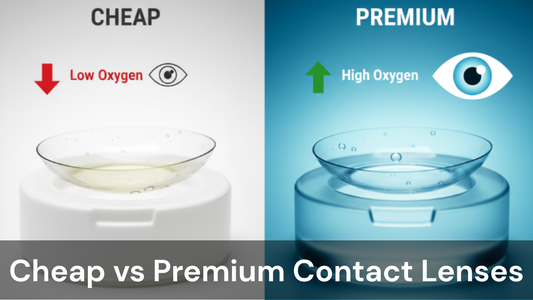 Cheap vs softlens Premium Contact eye Lenses 
