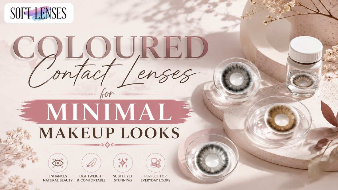 coloured lenses for minimal makeup looks