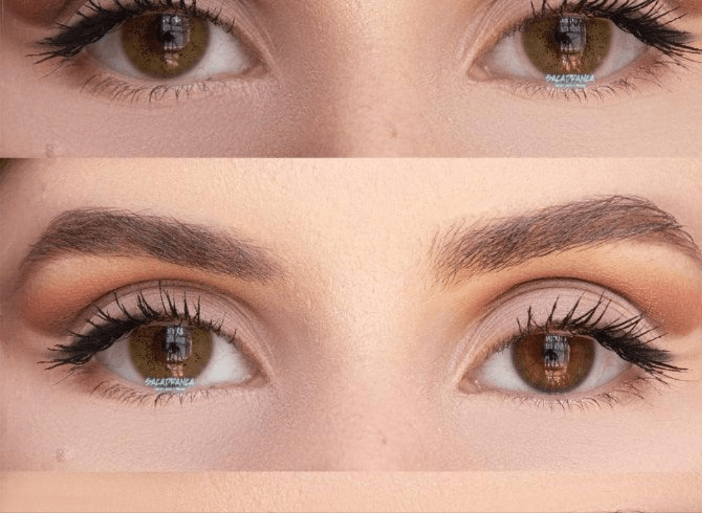 toffee brown monthly lens