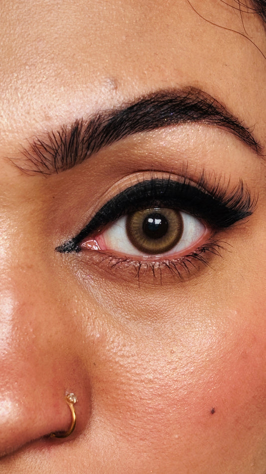 ocre brown yearly lenses