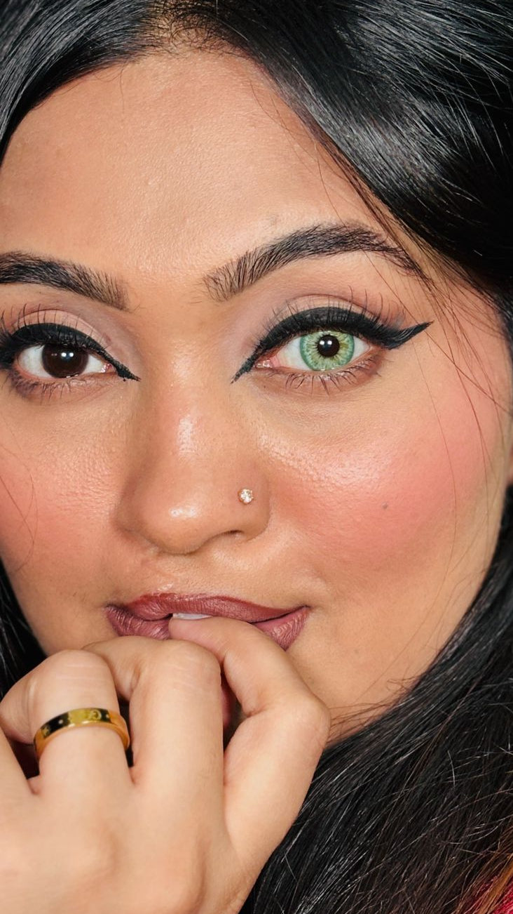 Mint green monthly lenses