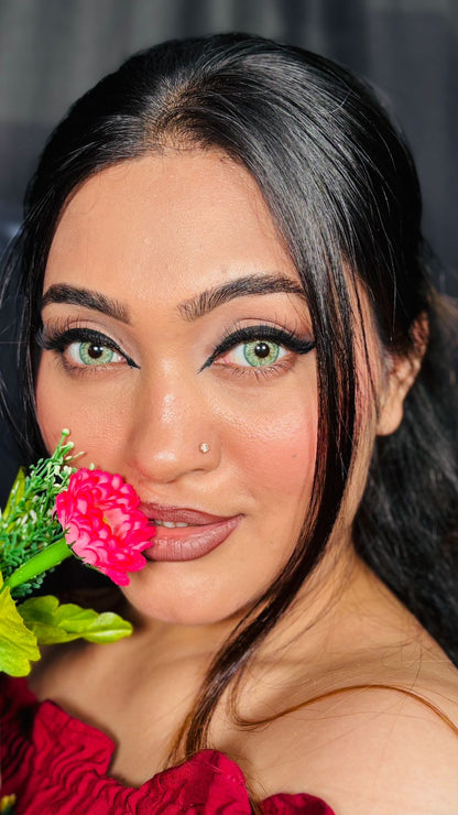 Mint green monthly lenses