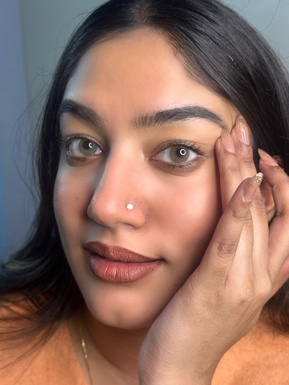 Mustard gray yearly lenses