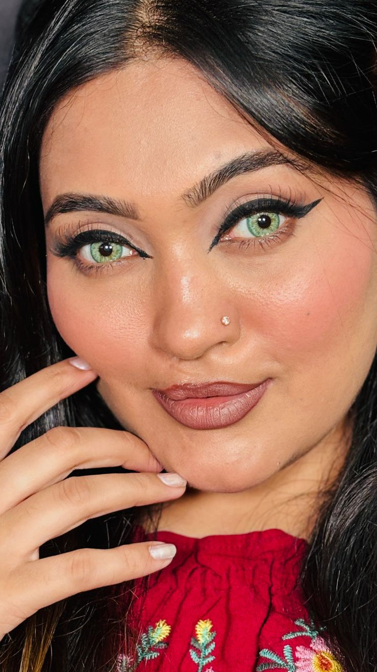 Mint green monthly lenses