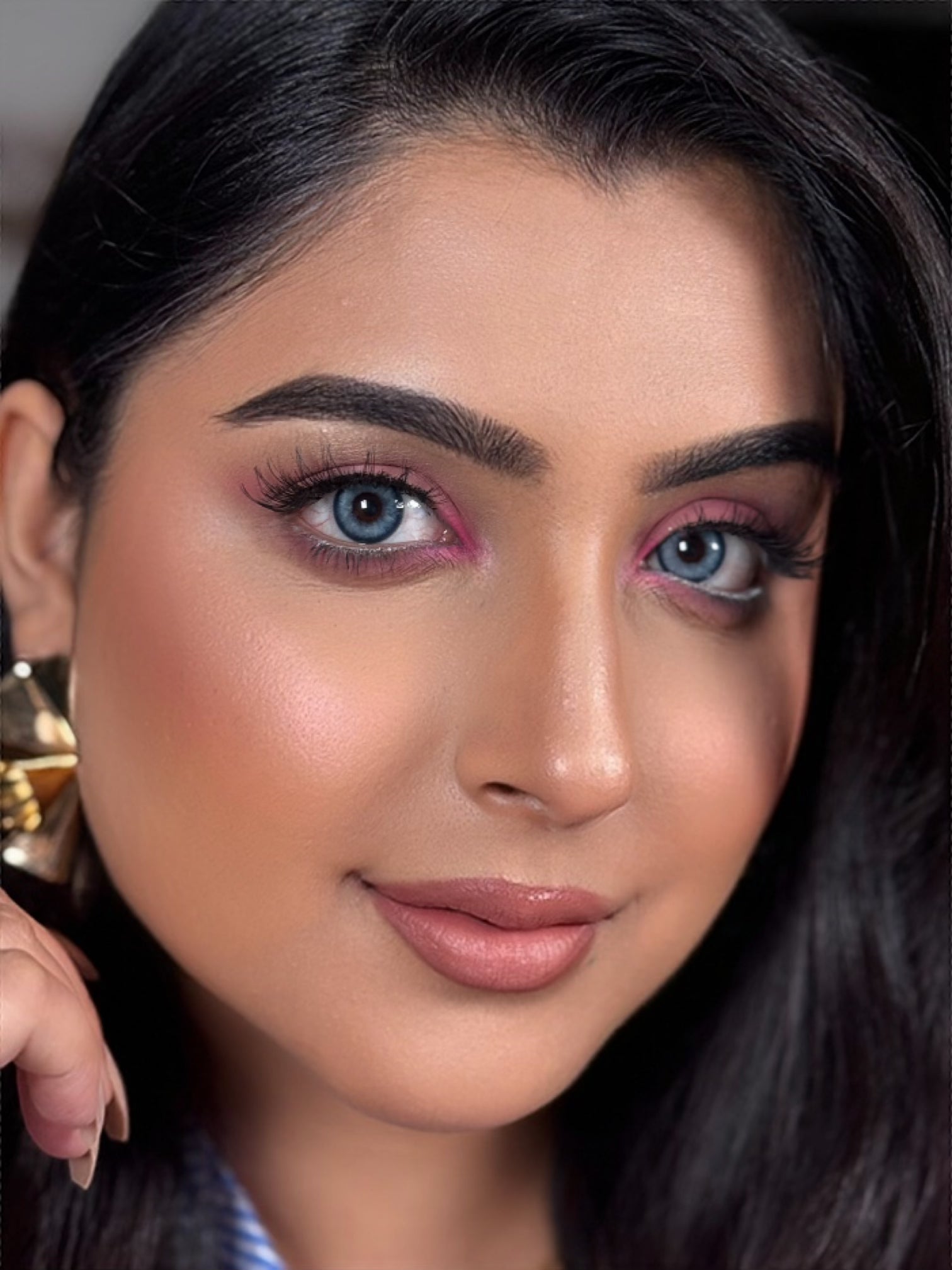 Aqua blue monthly lenses